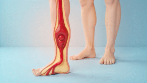 deep vein thrombosis (DVT), human leg veins